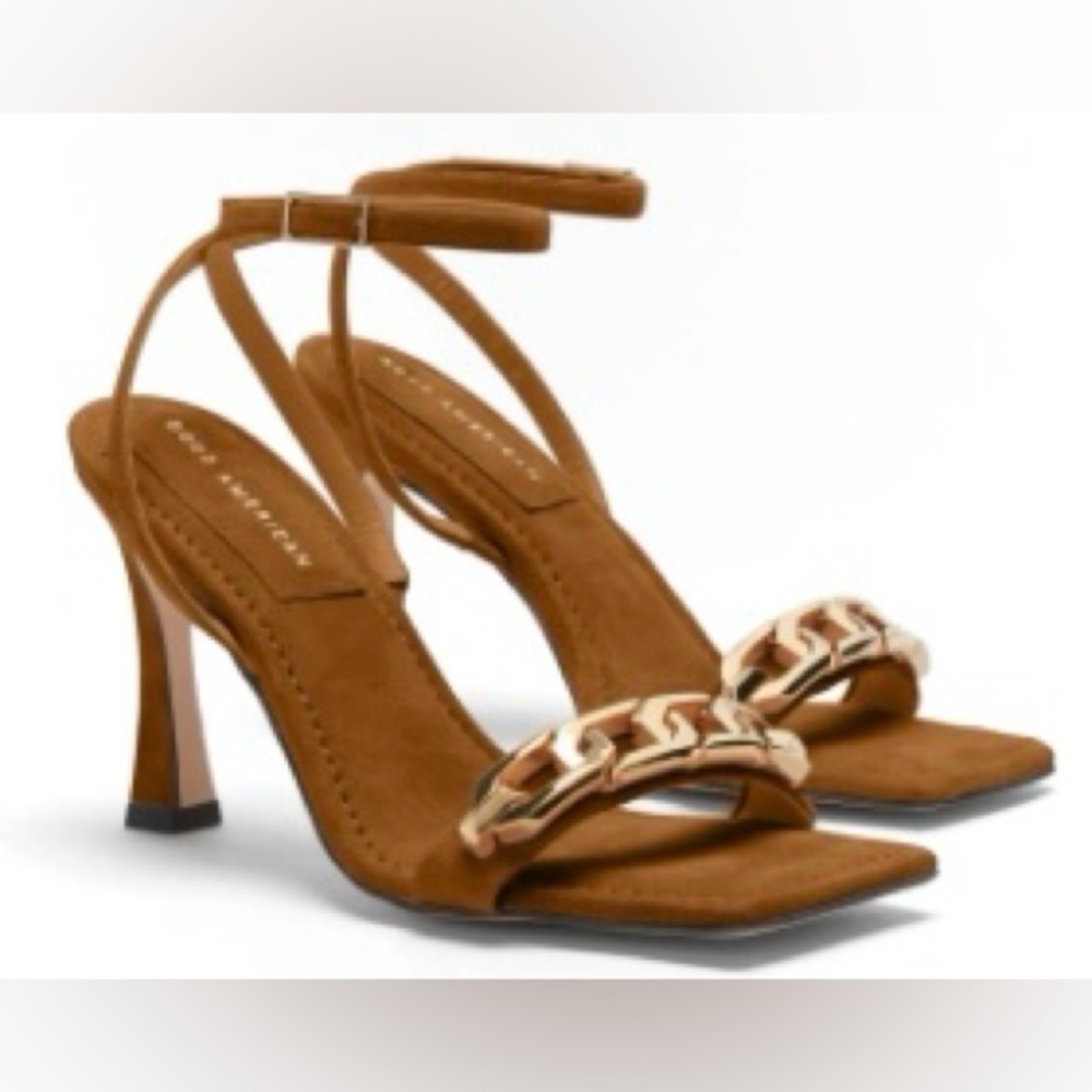 Good American ankle strap sandals